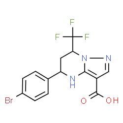 5-(4-BROMO-PHENYL)-7-TRIFLUOROMETHYL-4,5,6,7-TETRAHYDRO-PYRAZOLO[1,5-A]PYRIMIDINE-3-CARBOXYLIC ACID ETHYL ESTER structure