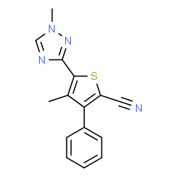 4-Methyl-5-(1-methyl-1H-1,2,4-triazol-3-yl)-3-phenyl-2-thiophenecarbonitrile Structure