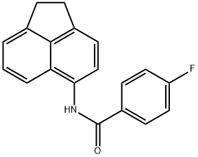 N-(1,2-dihydroacenaphthylen-5-yl)-4-fluorobenzamide structure