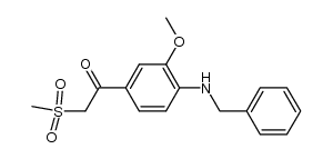 1-(4-(benzylamino)-3-methoxyphenyl)-2-(methylsulfonyl)ethanone Structure