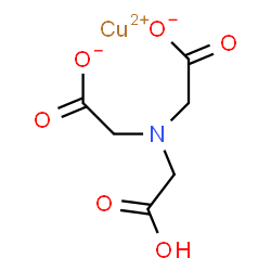 hydrogen [N,N-bis(carboxymethyl)glycinato(3-)-N,O,O',O'']cuprate(1-)结构式