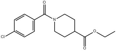 ethyl 1-(4-chlorobenzoyl)-4-piperidinecarboxylate Structure