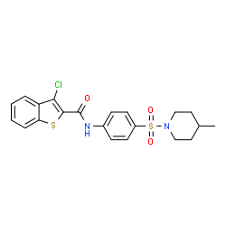 3-Chloro-N-{4-[(4-methyl-1-piperidinyl)sulfonyl]phenyl}-1-benzothiophene-2-carboxamide structure