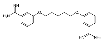 3-[5-(3-carbamimidoylphenoxy)pentoxy]benzenecarboximidamide结构式