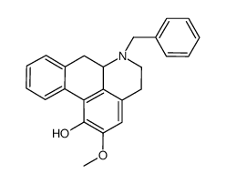 (R)-5,6,6a,7-Tetrahydro-2-methoxy-6-(phenylmethyl)-4H-dibenzo(de,g)qui nolin-1-ol结构式