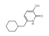 3-hydroxy-6-(1-piperidylmethyl)-1H-pyridin-2-one Structure