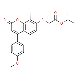 propan-2-yl 2-[4-(4-methoxyphenyl)-8-methyl-2-oxochromen-7-yl]oxyacetate Structure