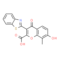 3-(1,3-Benzothiazol-2-yl)-7-hydroxy-8-methyl-4-oxo-4H-chromene-2-carboxylic acid结构式