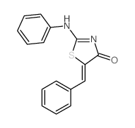 4 (5H)-Thiazolone, 2-(phenylamino)-5-(phenylmethylene)-结构式