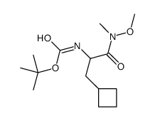 (3-环丁基-1-(甲氧基(甲基)氨基)-1-氧丙烷-2-基)氨基甲酸叔丁酯图片