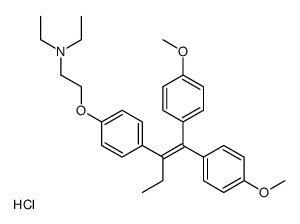 2-[4-[1,1-bis(4-methoxyphenyl)but-1-en-2-yl]phenoxy]-N,N-diethylethanamine,hydrochloride Structure