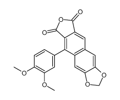 1-(3',4'-dimethoxyphenyl)-6,7-methylenedioxynaphthalene-2,3-dicarboxylic anhydride Structure
