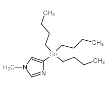 N -甲基- 4 -(三正丁基锡)咪唑结构式