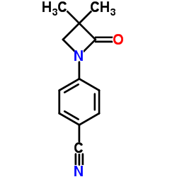 4-(3,3-dimethyl-2-oxo-1-azetanyl)benzenecarbonitrile structure