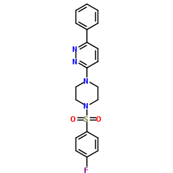 3-{4-[(4-Fluorophenyl)sulfonyl]-1-piperazinyl}-6-phenylpyridazine结构式