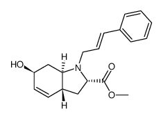 1-(3-phenylallyl)-6-hydroxy-(2S,3,3aR,6S,7,7aR)-hexahydro-1H-indole-2-carboxylic acid methyl ester结构式