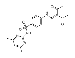 4-[N'-(1-Acetyl-2-oxo-propylidene)-hydrazino]-N-(4,6-dimethyl-pyrimidin-2-yl)-benzenesulfonamide结构式