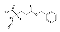 N-formyl-L-glutamic acid-5-benzyl ester结构式