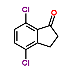 4,7-二氯-2,3-二氢-1H-茚-1-酮结构式