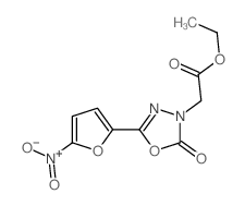 ethyl 2-[5-(5-nitro-2-furyl)-2-oxo-1,3,4-oxadiazol-3-yl]acetate结构式