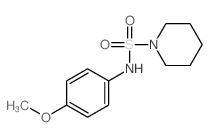 N-(4-methoxyphenyl)piperidine-1-sulfonamide结构式