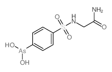 [4-(carbamoylmethylsulfamoyl)phenyl]arsonous acid结构式