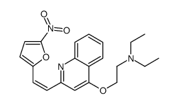 N,N-diethyl-2-[2-[(Z)-2-(5-nitrofuran-2-yl)ethenyl]quinolin-4-yl]oxyethanamine结构式