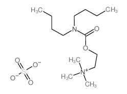 2-(dibutylcarbamoyloxy)ethyl-trimethyl-azanium; sulfuric acid structure