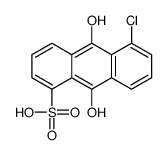 5-chloro-9,10-dihydroxyanthracene-1-sulfonic acid Structure