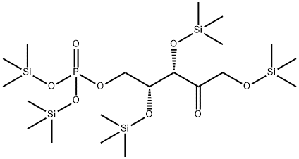 1,3,4-Tris(trimethylsilyl)-D-threo-2-pentulose 5-phosphoric acid bis(trimethylsilyl) ester结构式