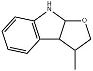 3,3a,8,8a-Tetrahydro-3-methyl-2H-furo[2,3-b]indole结构式