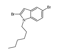 2,5-dibromo-1-hexylindole Structure