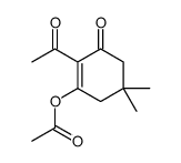 (2-acetyl-5,5-dimethyl-3-oxocyclohexen-1-yl) acetate结构式