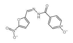 4-Pyridinecarboxylicacid, 2-[(5-nitro-2-furanyl)methylene]hydrazide, 1-oxide structure