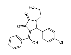 (4E)-5-(4-chlorophenyl)-1-(2-hydroxyethyl)-4-[hydroxy(phenyl)methylidene]pyrrolidine-2,3-dione Structure