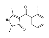 4-(2-iodobenzoyl)-2,5-dimethyl-1H-pyrazol-3-one结构式