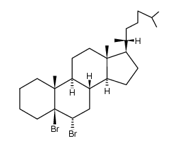 5.6α-dibromo-5β-cholestane Structure