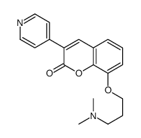 7-[3-(Dimethylamino)propoxy]-3-(4-pyridyl)coumarin结构式