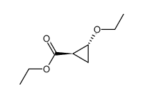 ethyl trans-2-ethoxycyclopropanecarboxylate结构式