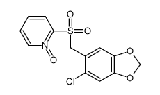 2-[(6-chloro-1,3-benzodioxol-5-yl)methylsulfonyl]-1-oxidopyridin-1-ium结构式