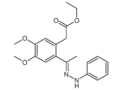 ethyl 2-[2-[(E)-N-anilino-C-methylcarbonimidoyl]-4,5-dimethoxyphenyl]acetate Structure