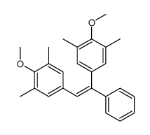 2-methoxy-5-[2-(4-methoxy-3,5-dimethylphenyl)-1-phenylethenyl]-1,3-dimethylbenzene Structure