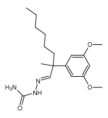 2-(2-(3,5-dimethoxyphenyl)-2-methyloctylidene)hydrazinecarboxamide Structure