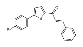 1-[5-(4-bromophenyl)thiophen-2-yl]-3-phenylprop-2-en-1-one结构式