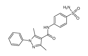 3,5-dimethyl-1-phenyl-1H-pyrazole-4-carboxylic acid 4-sulfamoyl-anilide结构式