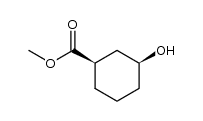 (+/-)-methyl cis-3-hydroxycyclohexanecarboxylate Structure