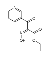 2-hydroxyimino-3-oxo-3-[3]pyridyl-propionic acid ethyl ester Structure