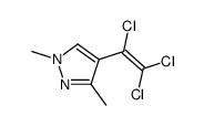 1,3-dimethyl-4-(1,2,2-trichloroethenyl)pyrazole结构式