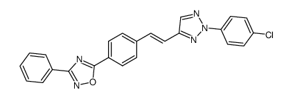 5-(4-{2-[2-(4-chloro-phenyl)-2H-[1,2,3]triazol-4-yl]-vinyl}-phenyl)-3-phenyl-[1,2,4]oxadiazole Structure