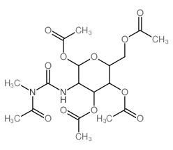 [5-[(acetyl-methyl-carbamoyl)amino]-3,4,6-triacetyloxy-oxan-2-yl]methyl acetate Structure